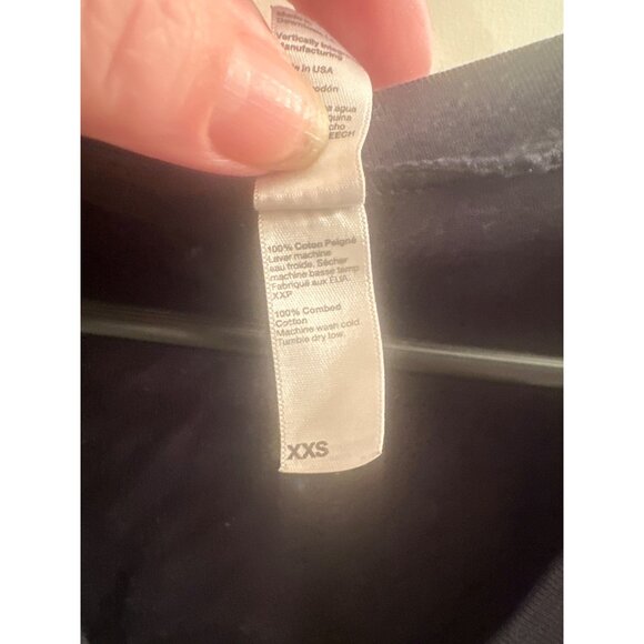 Vans Womens Black V-Neck T-Shirt XXS American Apparel 100% Cotton - Picture 3 of 5